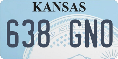 KS license plate 638GNO