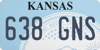 KS license plate 638GNS
