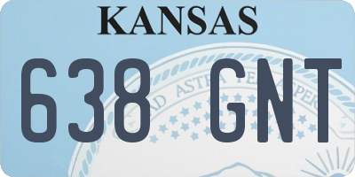KS license plate 638GNT