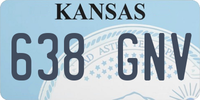 KS license plate 638GNV