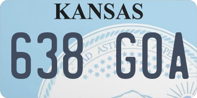 KS license plate 638GOA