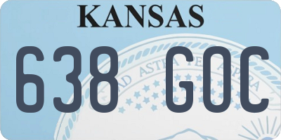 KS license plate 638GOC