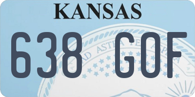KS license plate 638GOF
