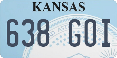 KS license plate 638GOI