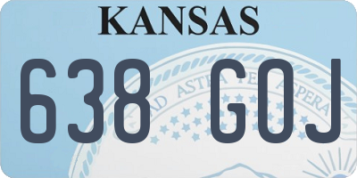 KS license plate 638GOJ