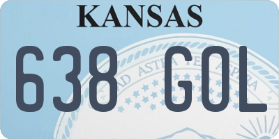 KS license plate 638GOL