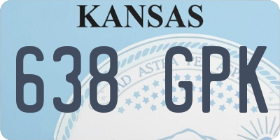 KS license plate 638GPK