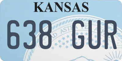 KS license plate 638GUR