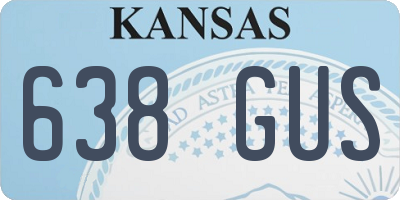 KS license plate 638GUS