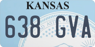 KS license plate 638GVA