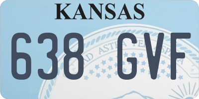 KS license plate 638GVF
