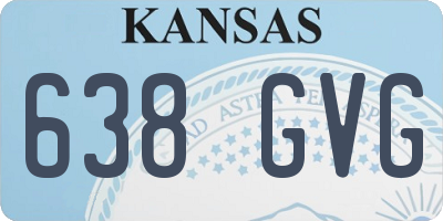 KS license plate 638GVG