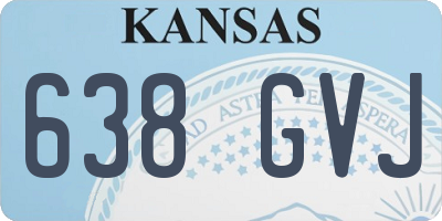 KS license plate 638GVJ