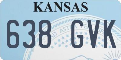 KS license plate 638GVK