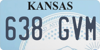 KS license plate 638GVM