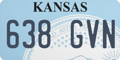 KS license plate 638GVN