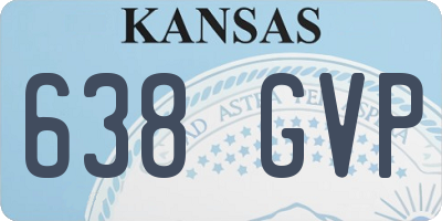 KS license plate 638GVP