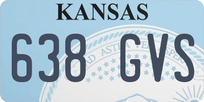 KS license plate 638GVS