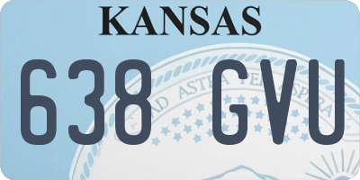 KS license plate 638GVU