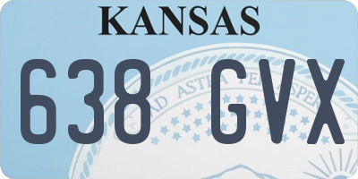 KS license plate 638GVX