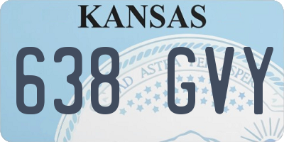 KS license plate 638GVY