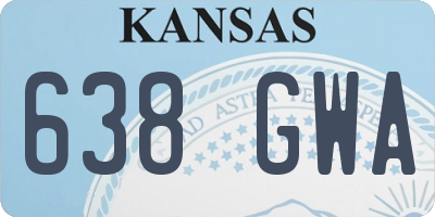 KS license plate 638GWA