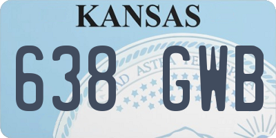 KS license plate 638GWB