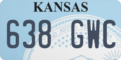 KS license plate 638GWC