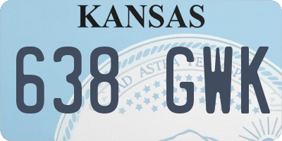 KS license plate 638GWK