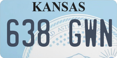 KS license plate 638GWN