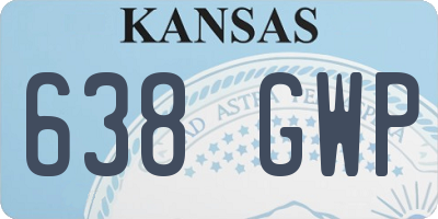 KS license plate 638GWP