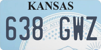 KS license plate 638GWZ