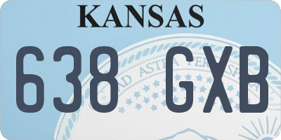 KS license plate 638GXB
