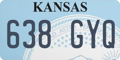 KS license plate 638GYQ