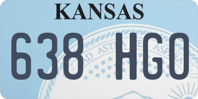 KS license plate 638HGO