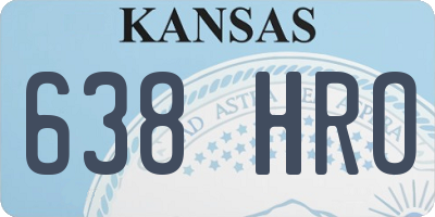 KS license plate 638HRO