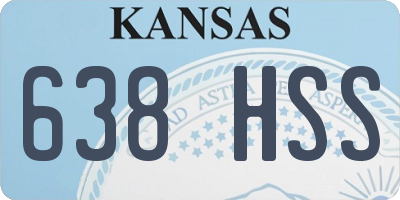 KS license plate 638HSS