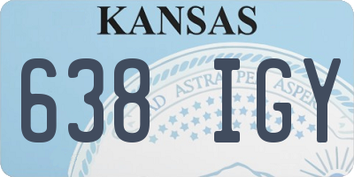 KS license plate 638IGY
