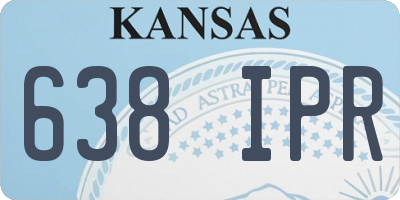 KS license plate 638IPR