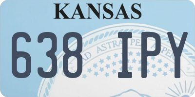 KS license plate 638IPY