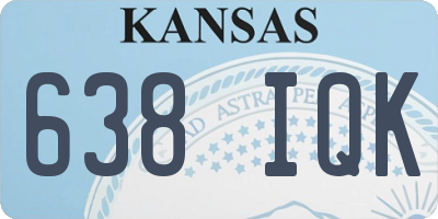 KS license plate 638IQK
