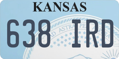 KS license plate 638IRD