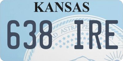 KS license plate 638IRE