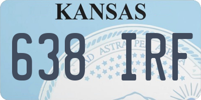 KS license plate 638IRF
