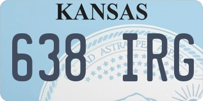 KS license plate 638IRG