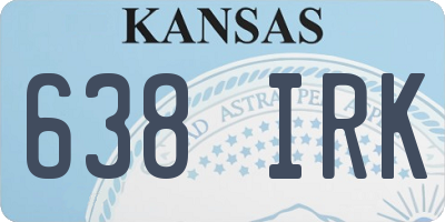 KS license plate 638IRK
