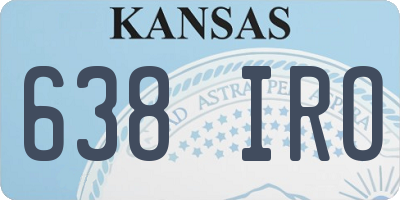 KS license plate 638IRO
