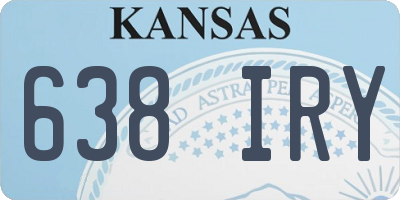KS license plate 638IRY