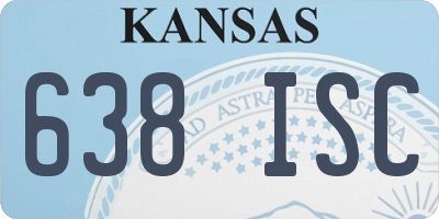 KS license plate 638ISC