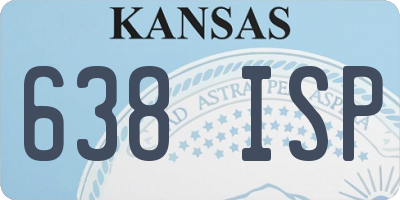 KS license plate 638ISP